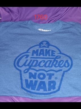 Johnny Cupcakes Blue Graphic Logo Tee
